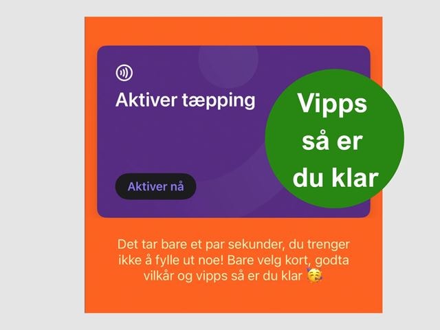 Bilde av aktivering av Vipps