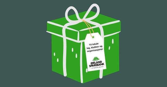 Pakke med gavetildeling fra Ørland Sparebank